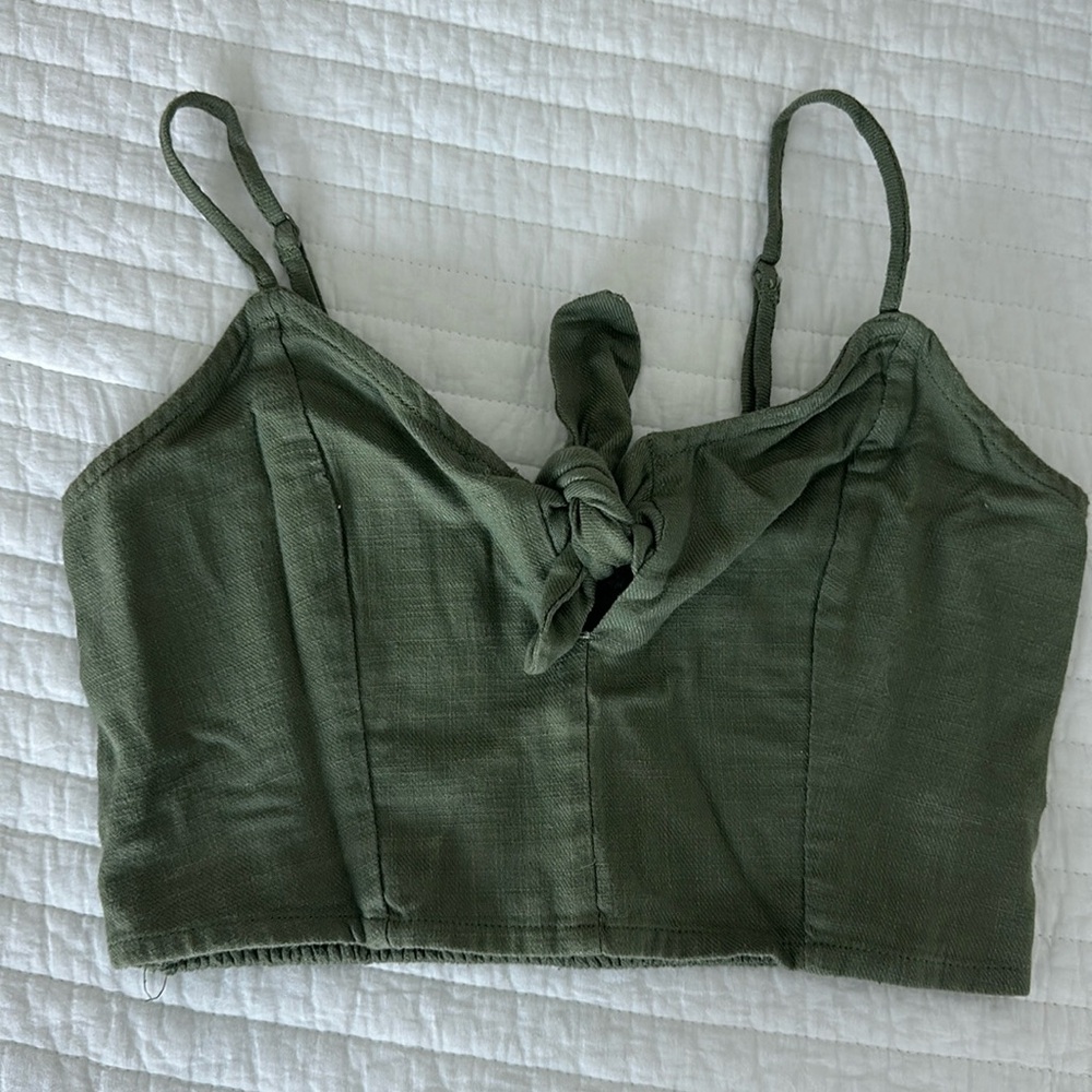 Front tie crop top